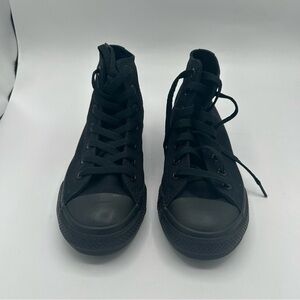 Converse Youth size 2 All Star Chuck Taylor high top black on black